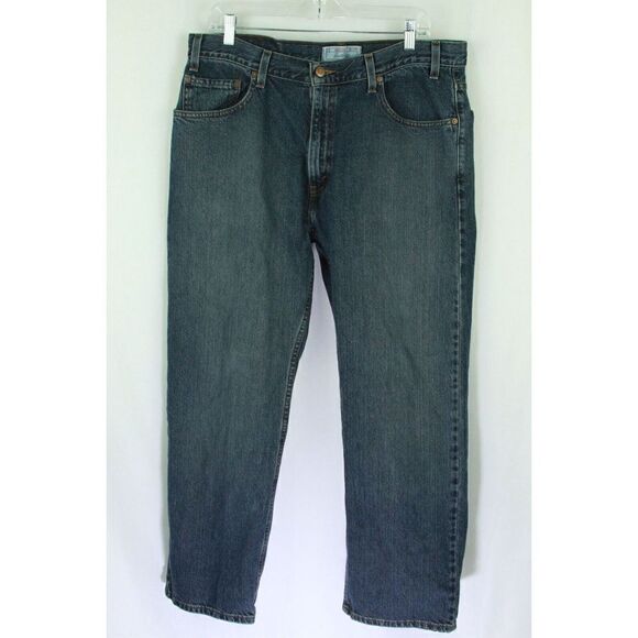 Levi Strauss Signature Jeans Blue Denim 100% Cotton Straight Fit Mens 36/30 - Picture 1 of 6